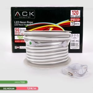 ACK LED Neon 220V Yeşil Işık AS03-00505