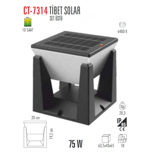 Cata Tibet Solar Set Üstü Armatür CT-7314
