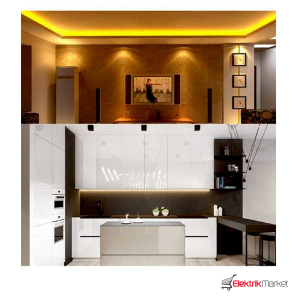 Cata 10 Çipli Şerit Led İç Mekan 12v AMBER - CT-4485