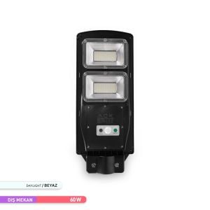ACK 6500K 60W Solar Led Sokak Armatürü AT42-06031