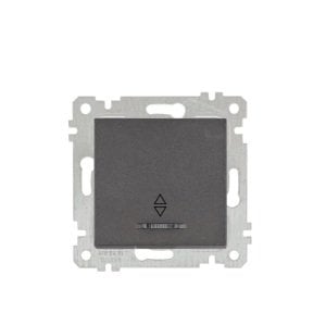 Mutlusan Işıklı Anahtar Rita Metalik Füme- 2200 415 0295 (Çerçeve Hariç)