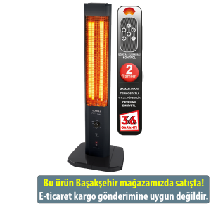 Luxell 1800W Çift Flament Kule Tipi Kumandalı Isıtıcı MH 1800 Double