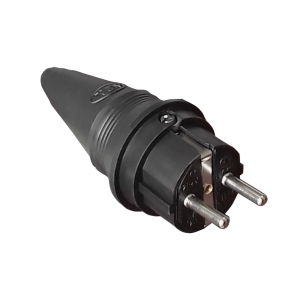 Tem 16A 2P+Topraklama Monofaze Kauçuk Düz Fiş 215.116.301