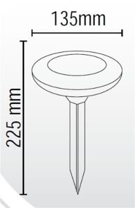 Forlife 5W  6500K-3200K-RGB- Solar Bahçe Çİm Armatürü - FL-3253