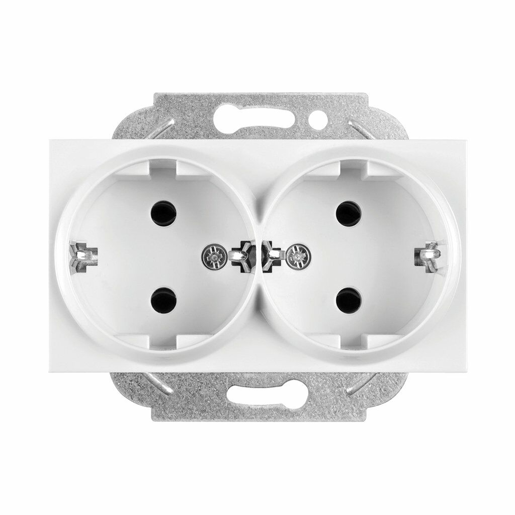 Viko Karre İkili Topraklı Priz- Beyaz (Çerçeve Hariç) - Beyaz 90967056
