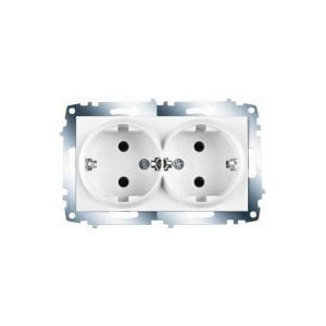 Viko Karre İkili Topraklı Priz- Beyaz (Çerçeve Hariç) - Beyaz 90967056