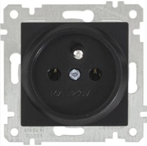 Mutlusan Mek+Tuş UPS Prizi Rita Metalik Siyah- 2200 615 0284 (Çerçeve Hariç)