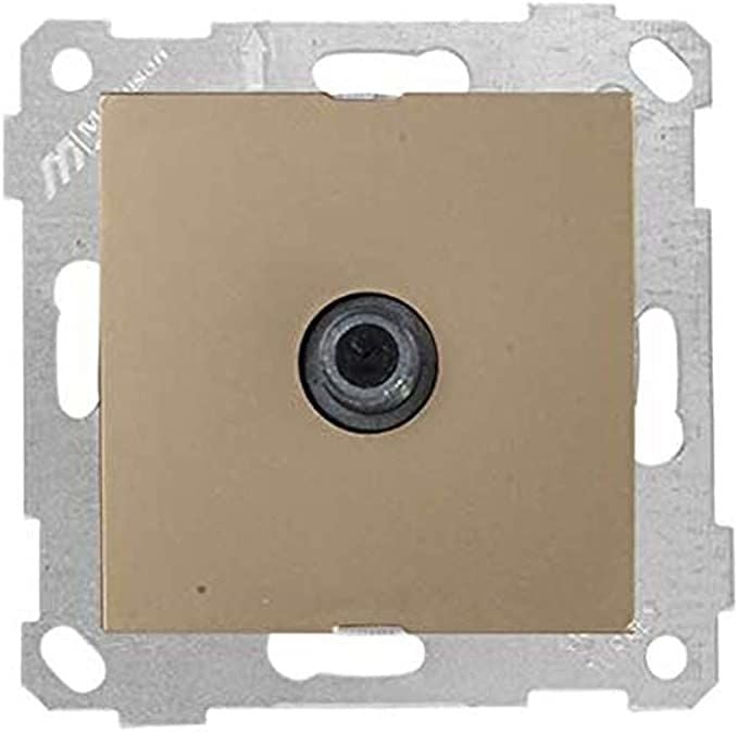 Mutlusan Mek+Tuş Tv Prizi F Dişi Rita Metalik Altın 2200 172 0180