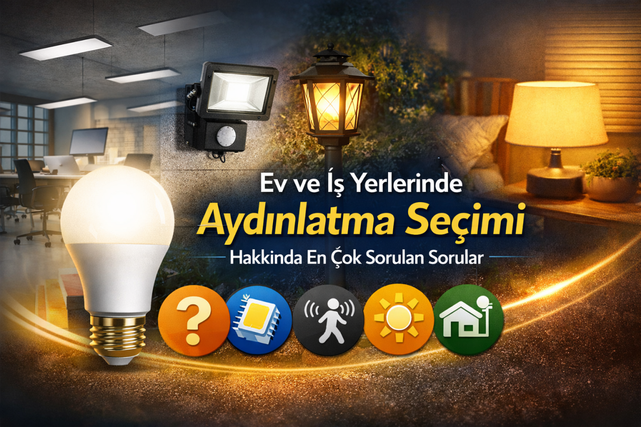 Ev ve İş Yerlerinde Aydınlatma Seçimi Hakkında En Çok Sorulan Sorular
