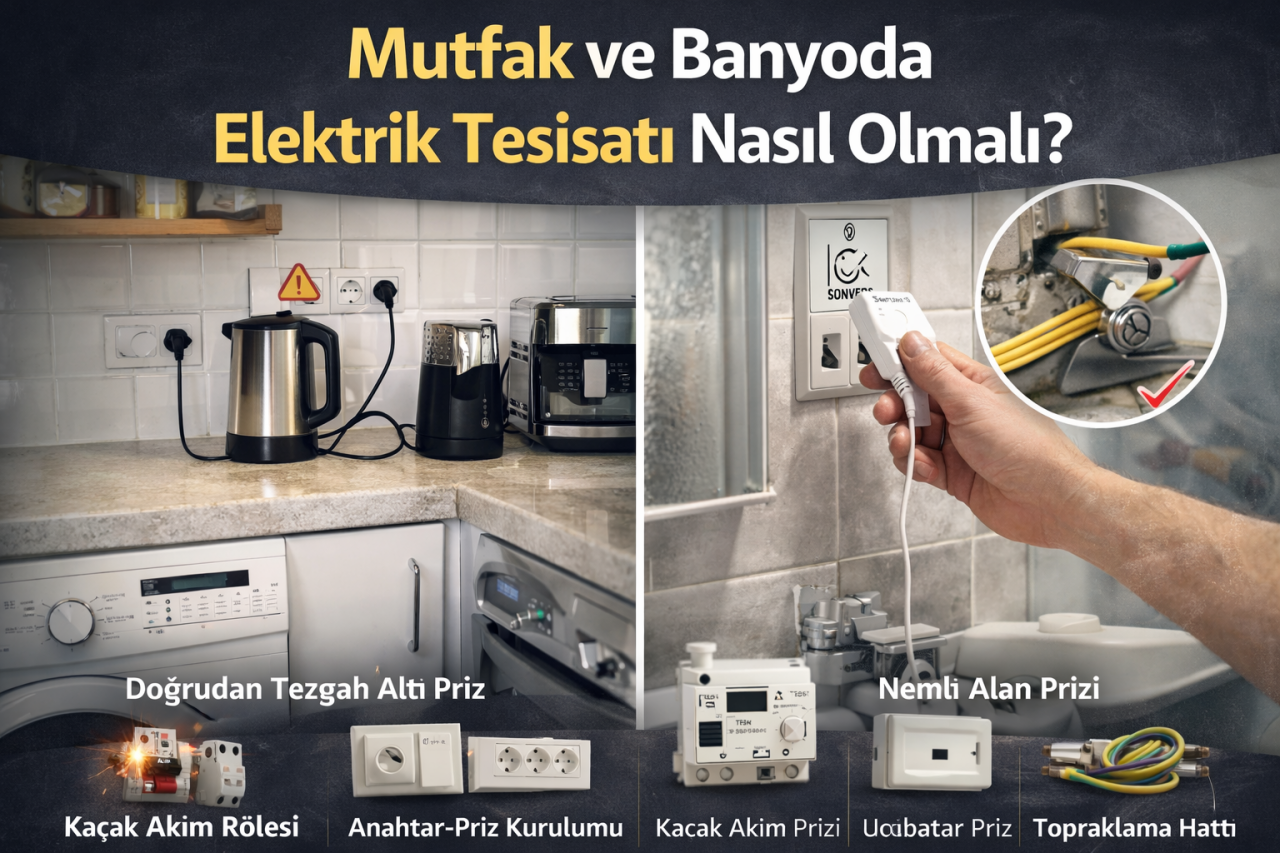 Mutfak ve Banyoda Elektrik Tesisatı Nasıl Olmalı?