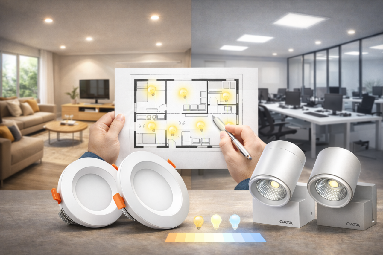 Cata Aydınlatma Ürünleri ile Ev ve İş Yerlerinde Doğru Işık Planlaması Nasıl Yapılır