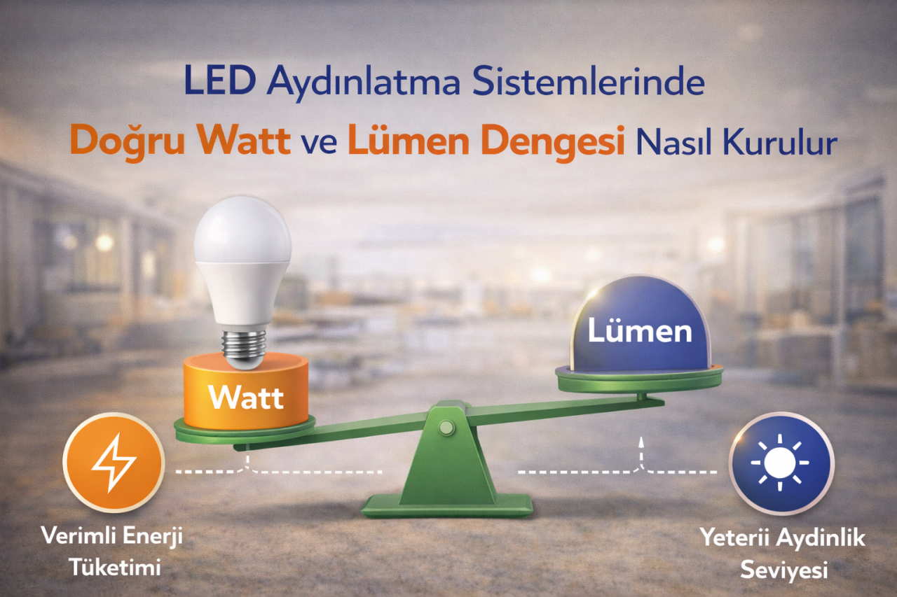 LED Aydınlatma Sistemlerinde Doğru Watt ve Lümen Dengesi Nasıl Kurulur