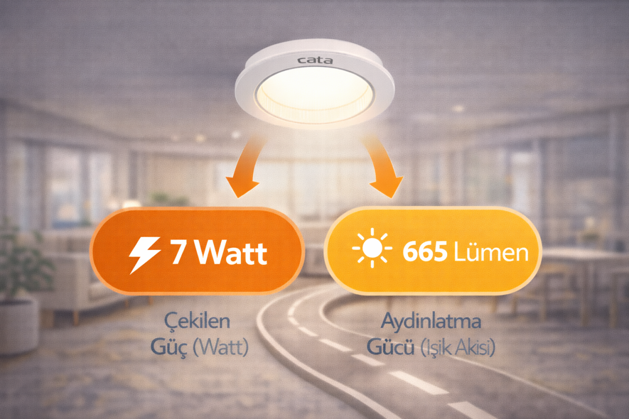 Cata LED Aydınlatma Ürünlerinde Watt Değeri ile Gerçek Aydınlatma Gücü Nasıl Karşılaştırılır