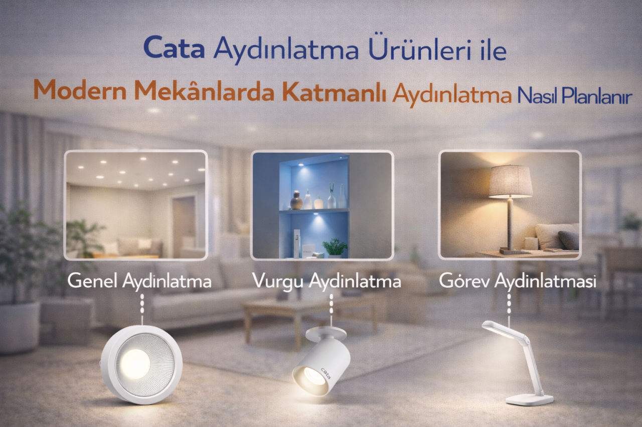 Cata Aydınlatma Ürünleri ile Modern Mekânlarda Katmanlı Aydınlatma Nasıl Planlanır
