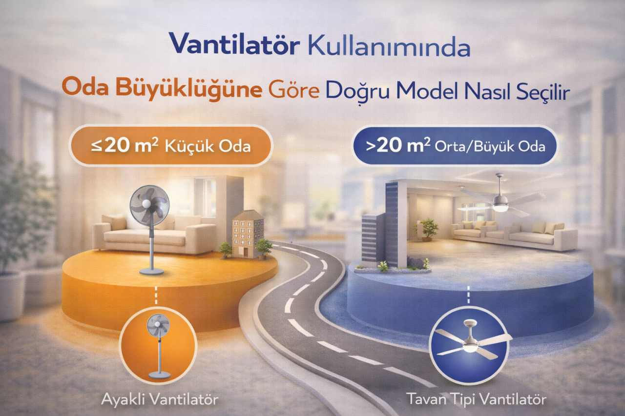 Vantilatör Kullanımında Oda Büyüklüğüne Göre Doğru Model Nasıl Seçilir