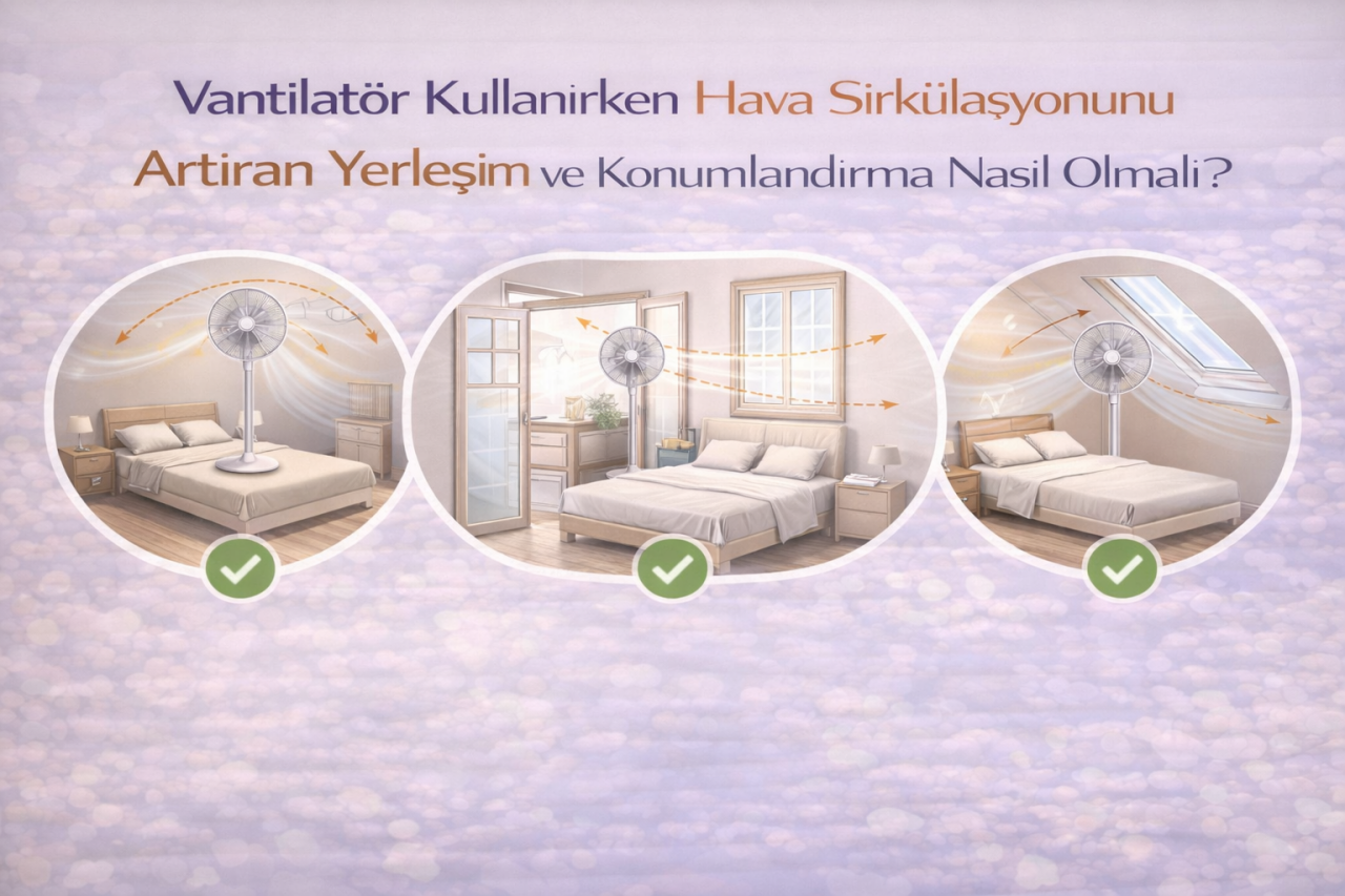 Vantilatör Kullanırken Hava Sirkülasyonunu Artıran Yerleşim ve Konumlandırma Nasıl Olmalı