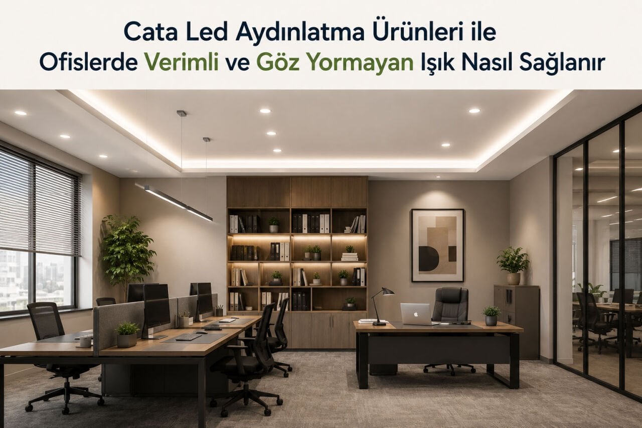 Cata Led Aydınlatma Ürünleri ile Ofislerde Verimli ve Göz Yormayan Işık Nasıl Sağlanır