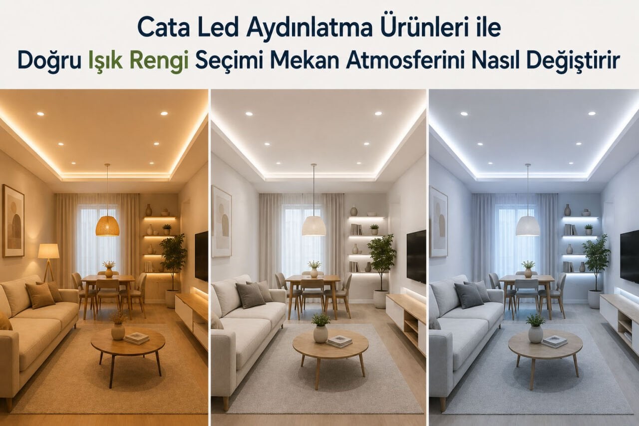 Cata Led Aydınlatma Ürünleri ile Doğru Işık Rengi Seçimi Mekan Atmosferini Nasıl Değiştirir