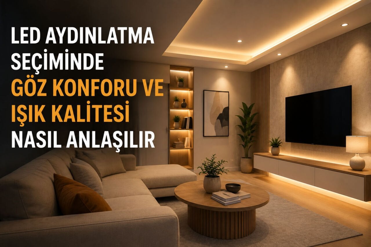 LED Aydınlatma Seçiminde Göz Konforu ve Işık Kalitesi Nasıl Anlaşılır