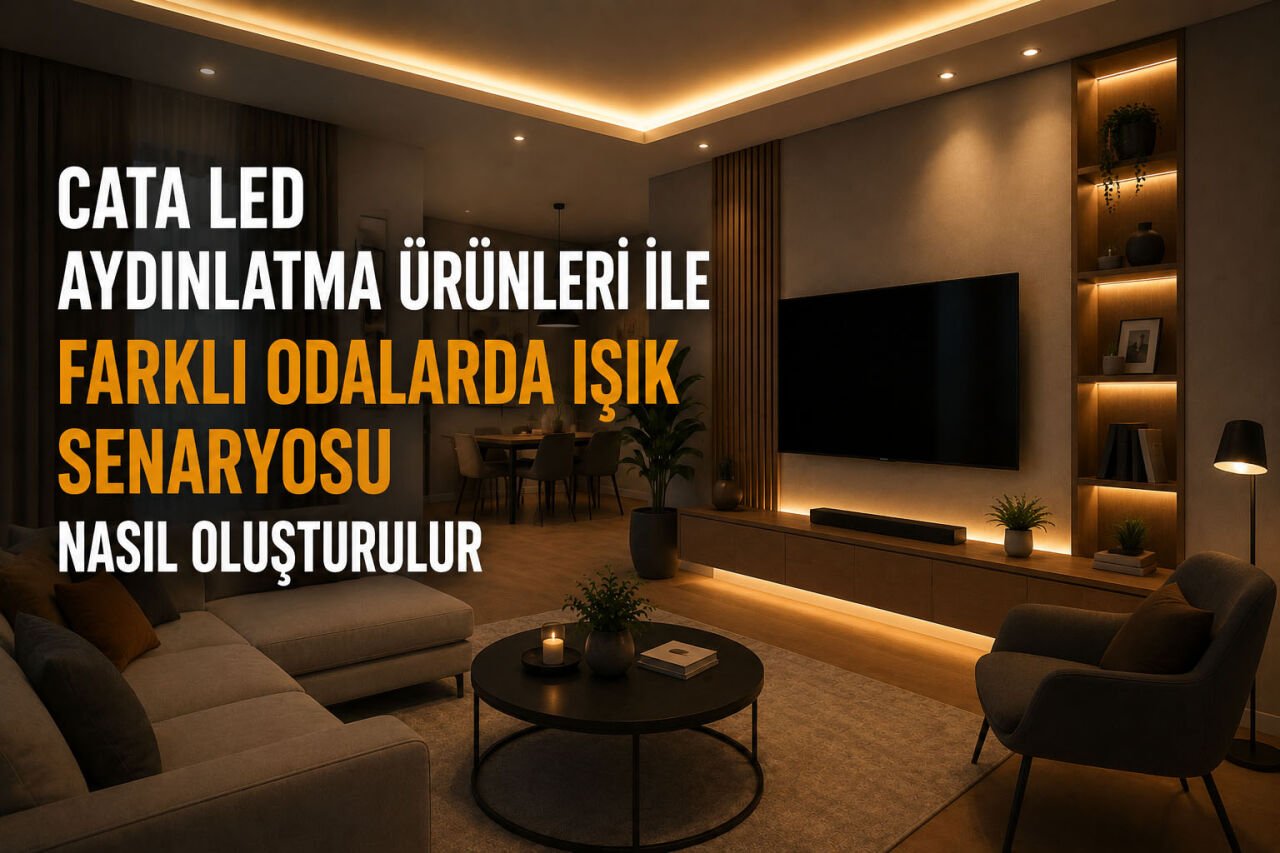 Cata Led Aydınlatma Ürünleri ile Farklı Odalarda Işık Senaryosu Nasıl Oluşturulur