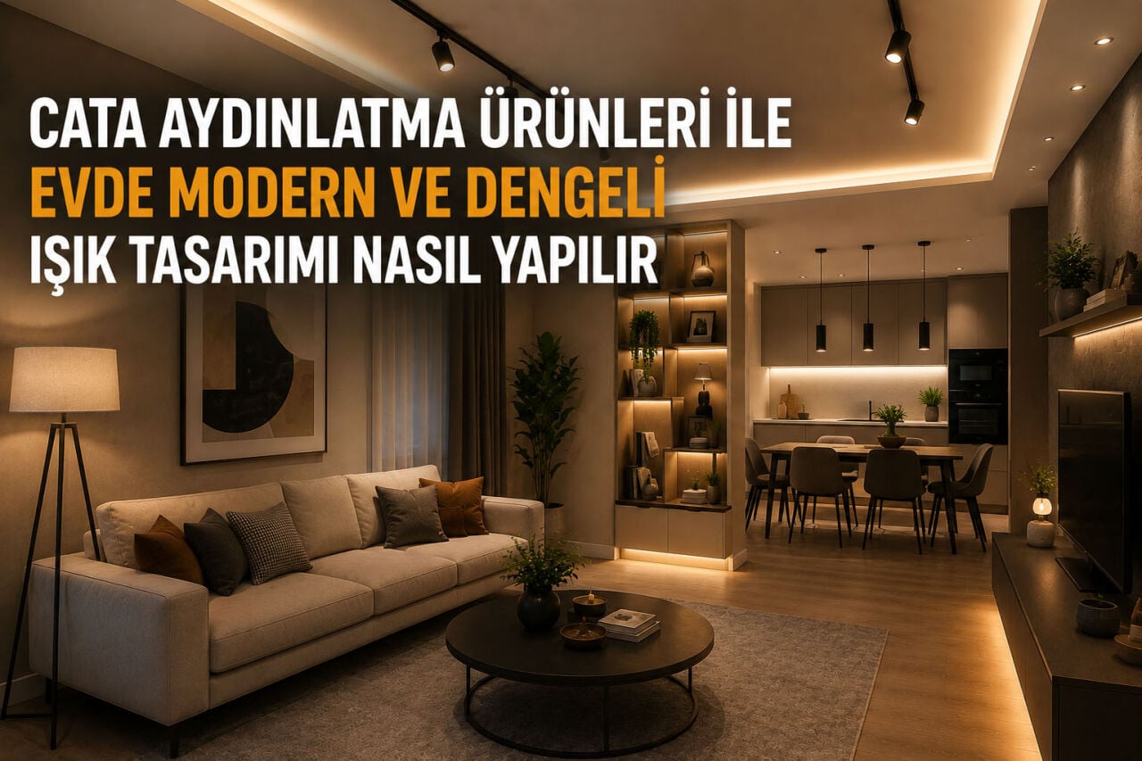 Cata Aydınlatma Ürünleri ile Evde Modern ve Dengeli Işık Tasarımı Nasıl Yapılır