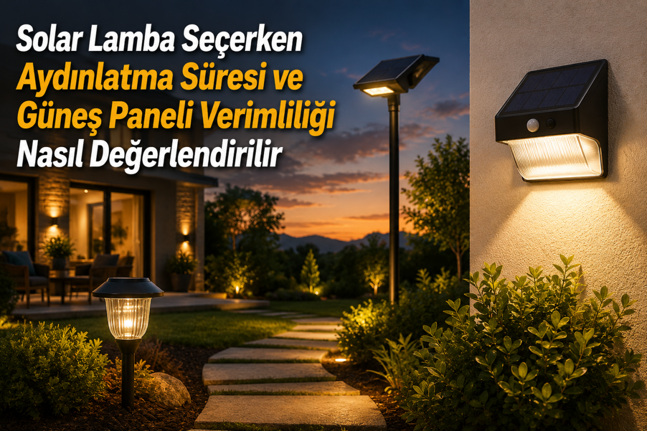 Solar Lamba Seçerken Aydınlatma Süresi ve Güneş Paneli Verimliliği Nasıl Değerlendirilir
