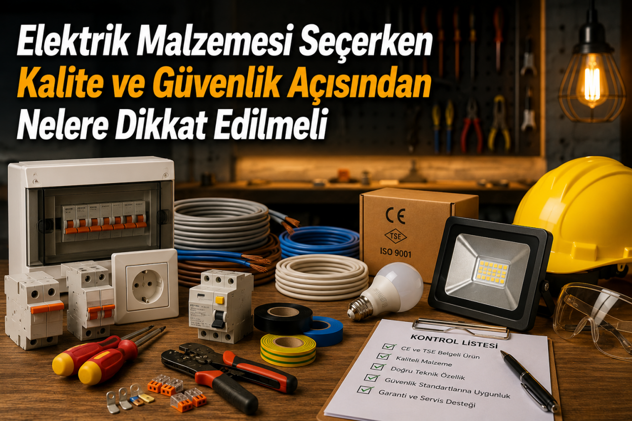 Elektrik Malzemesi Seçerken Kalite ve Güvenlik Açısından Nelere Dikkat Edilmeli