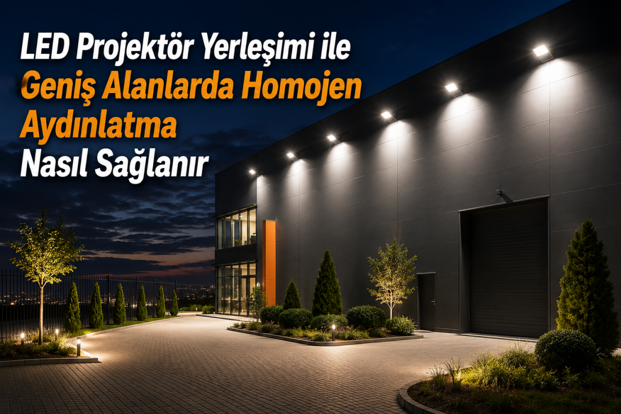 LED Projektör Yerleşimi ile Geniş Alanlarda Homojen Aydınlatma Nasıl Sağlanır