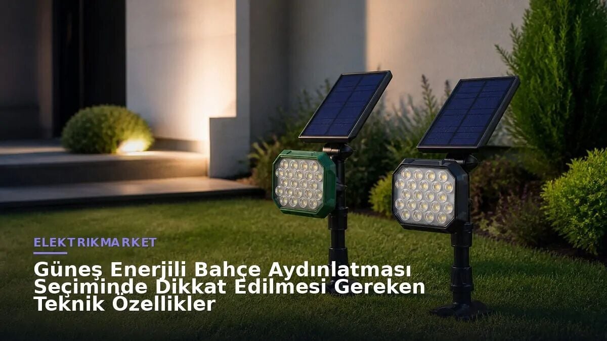 Güneş Enerjili Bahçe Aydınlatması Seçiminde Dikkat Edilmesi Gereken Teknik Özellikler