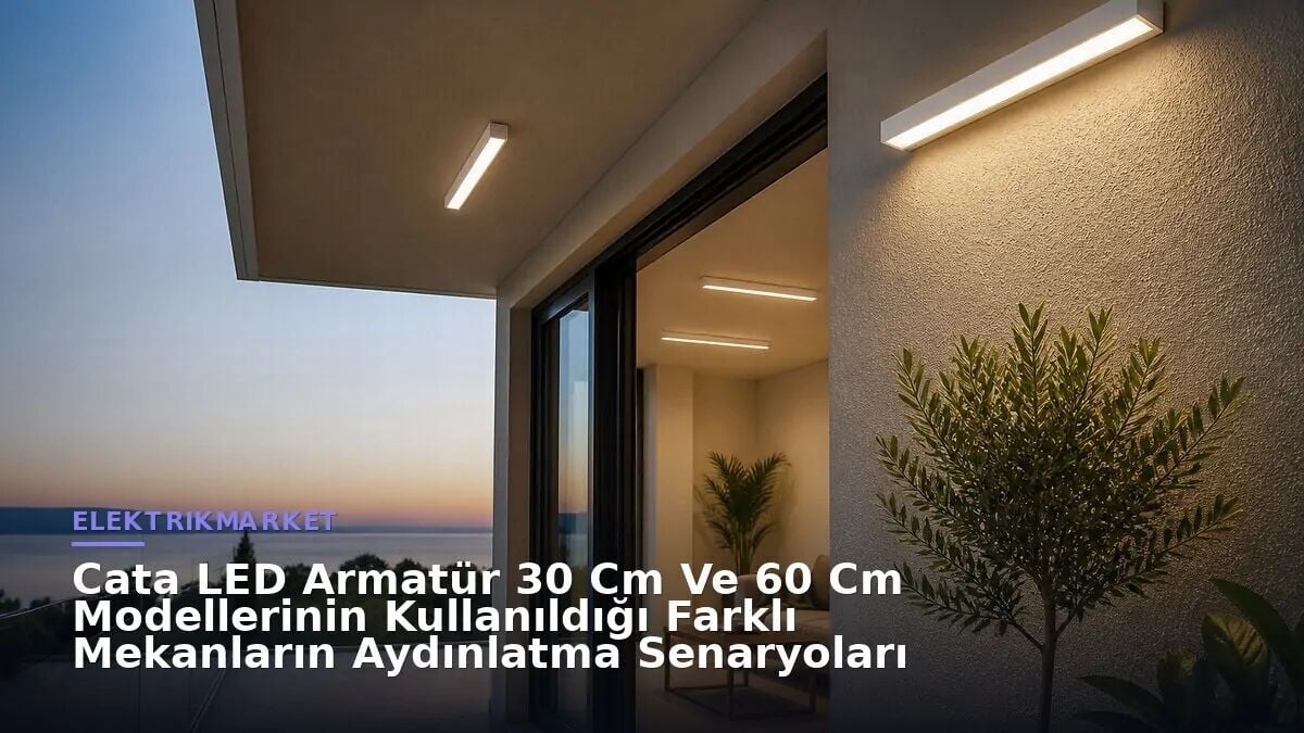 Cata LED Armatür 30 Cm Ve 60 Cm Modellerinin Kullanıldığı Farklı Mekanların Aydınlatma Senaryoları