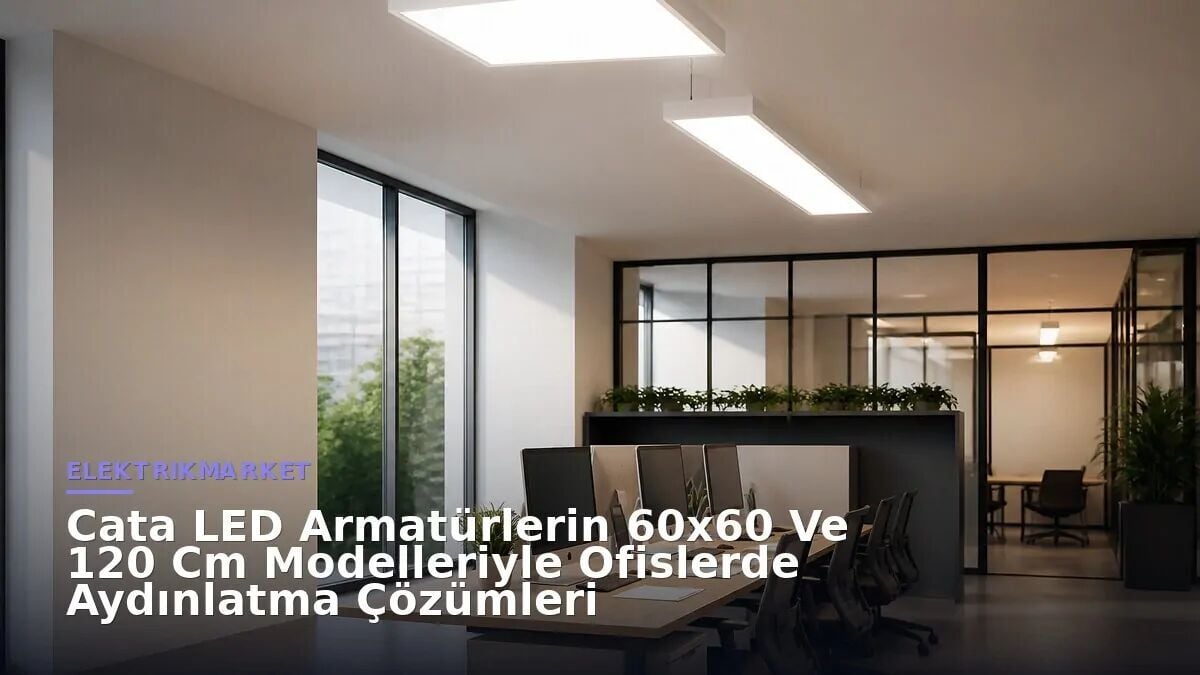 Cata LED Armatürlerin 60x60 Ve 120 Cm Modelleriyle Ofislerde Aydınlatma Çözümleri