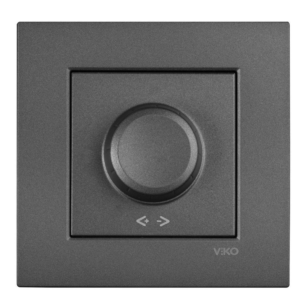 Viko Artline Novella Rotatif 1-10V Dimmer (Çerçeve Hariç) Füme