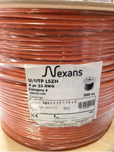 Nexans Cat6 Halogen Free LSZH  Data Kablosu 23 AWG %100 Bakır 500 Metre