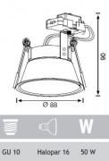 Jupiter Siyah GU10 Duy Sabit Spot JH659 S
