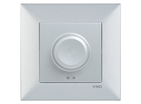 Viko Artline Novella Rotatif 1-10V Dimmer (Çerçeve Hariç) Metalik Beyaz