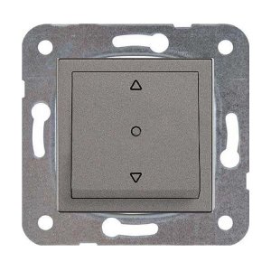 Viko Artline Novella Tek Düğmeli Jaluzi Kumanda Anahtarı (Çerçeve Hariç) Antrasit