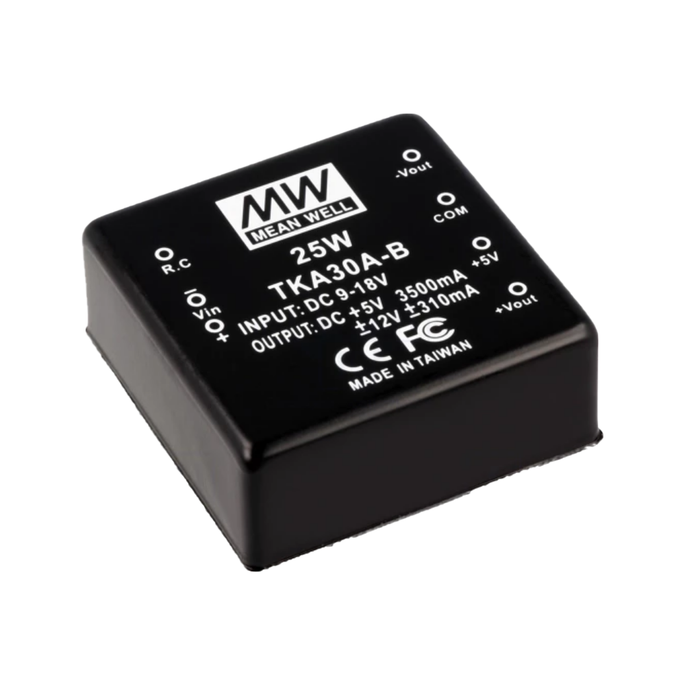 MEANWELL- TKA-30A-B 9~18Vdc>+5,+/-12Vdc 3500,+/-310mA  Dönüştürücü