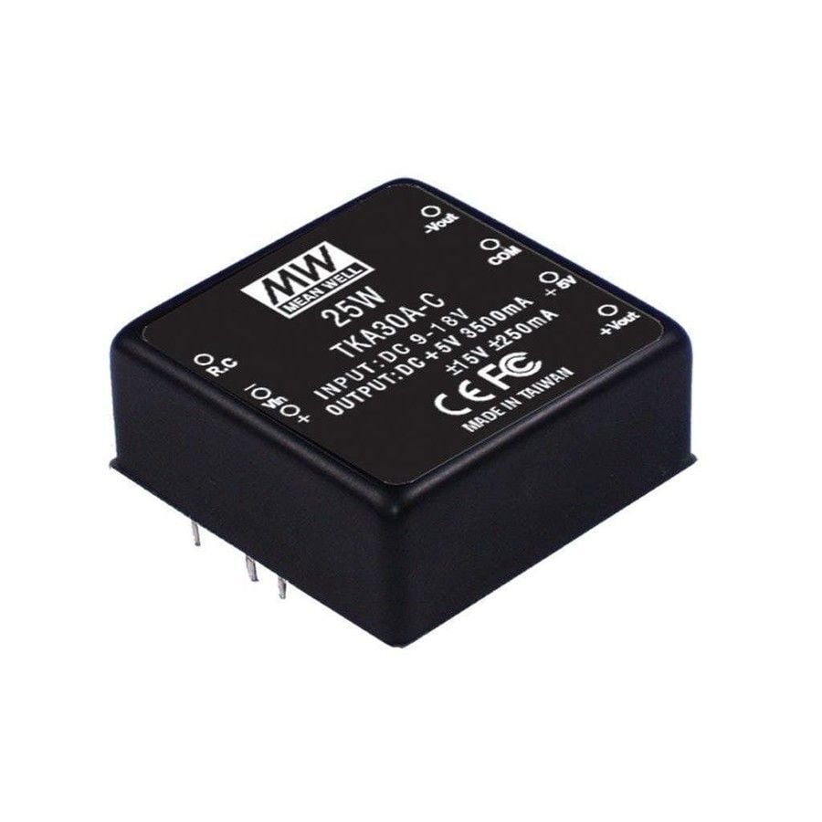 MEANWELL- TKA-30A-C 9~18Vdc>+5,+/-15Vdc 3500,+/-250mA  Dönüştürücü