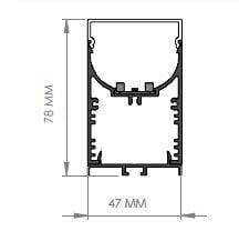 Darklight 48 68W 2250 mm Linear U Difüzör DL4778 2250
