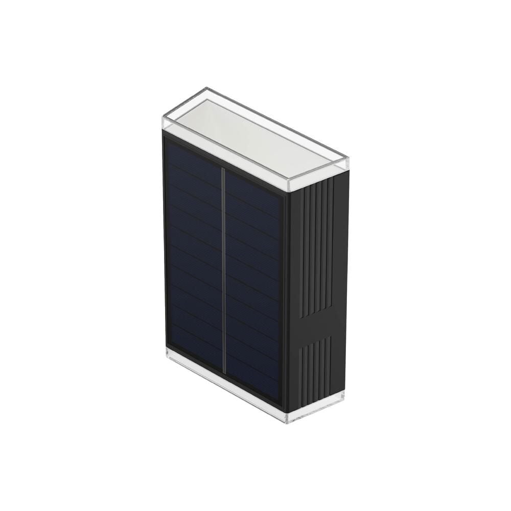 ACK Solar LED Duvar Armatürü Çift Yönlü Siyah Gövde 3000k 1w/h  AG60-19801