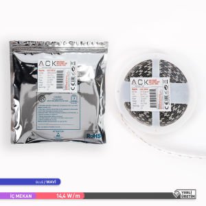 ACK 3 Çipli,60 LED'li  Şerit LED Mavi Işık AS01-00306