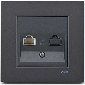 Viko Artline Novella Tekli Data Prizi (RJ45 CAT5E) (Çerçeve Hariç) Füme