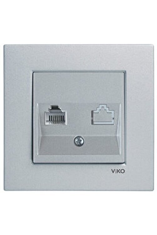Viko Artline Novella Tekli Data Prizi (RJ45 CAT5E) (Çerçeve Hariç) Gümüş