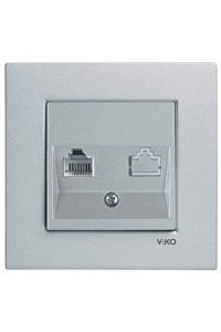 Viko Artline Novella Tekli Data Prizi (RJ45 CAT5E) (Çerçeve Hariç) Gümüş