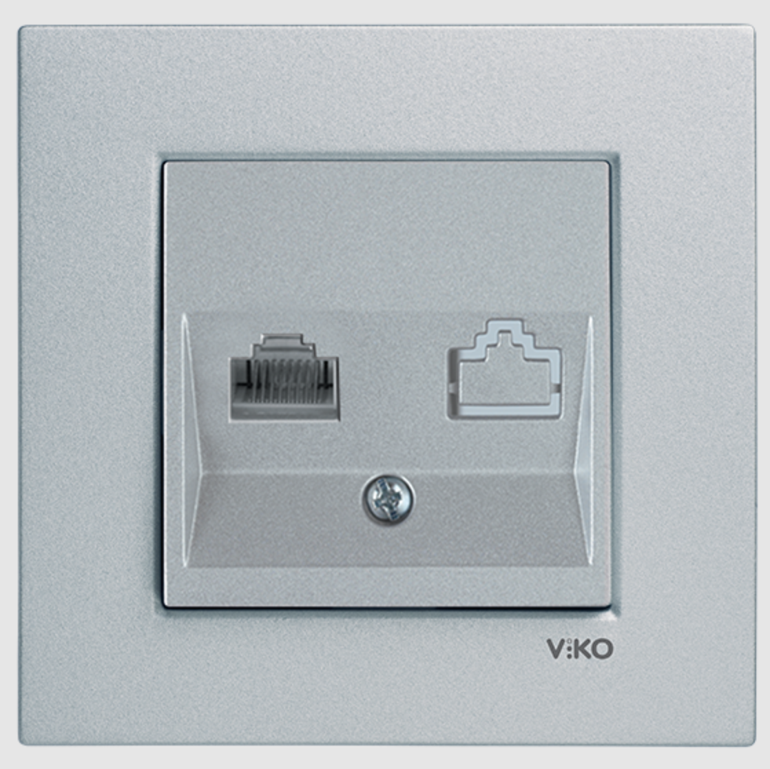 Viko Artline Novella Tekli Data Prizi (RJ45 CAT5E) (Çerçeve Hariç) Metalik Beyaz