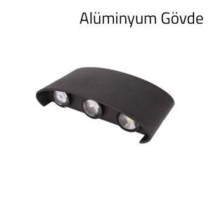 ACK 6W 3000K Gün Işığı Siyah Dekoratif Led Aplik AH07-07201