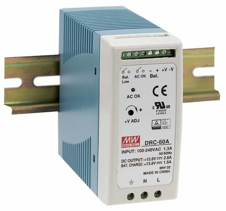 MEANWELL- DRC-60A 13.8Vdc 2.80Amp-13.8Vdc 1.5Amp