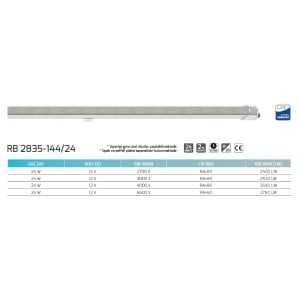 Goya  24w 12v Rigid Bar RB 2835 144 24 12