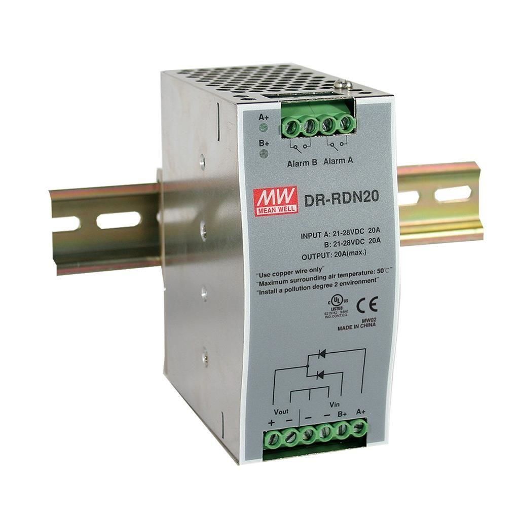 MEANWELL- DR-RDN20 	Redundant Modul 24Vdc 20.0Amp