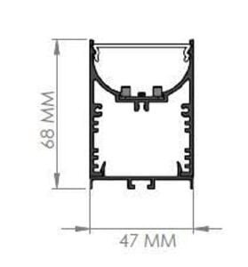 Darklight 47 56W 2000 mm Linear Düz Difüzör DL4768 2000 3000K Gün Işığı